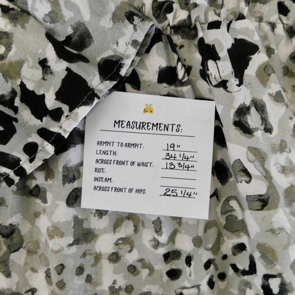 CLOTH & STONE Leopard Print Dress Gray Black Blouson Raglan Animal Wild Small - Picture 12 of 12